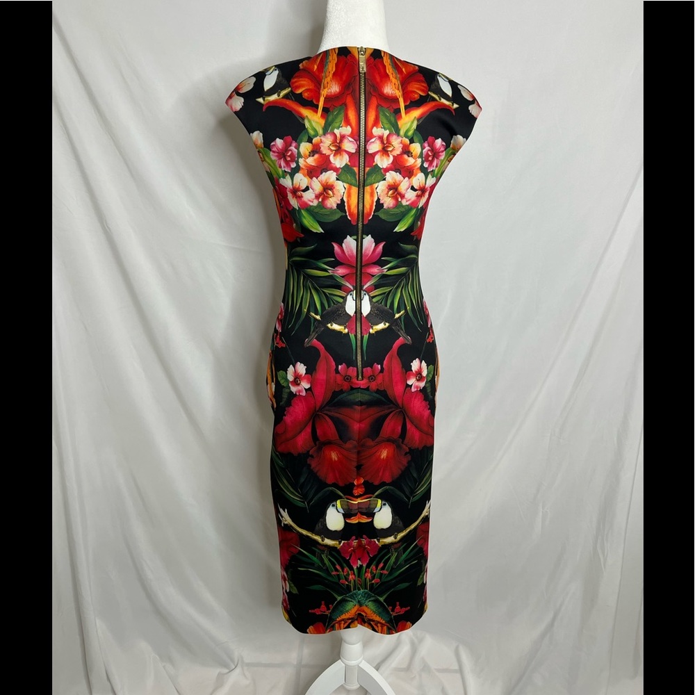 Ted Baker Bismii Toucan print sheath dress size 2 equal to a 6 US. - Picture 2 of 4
